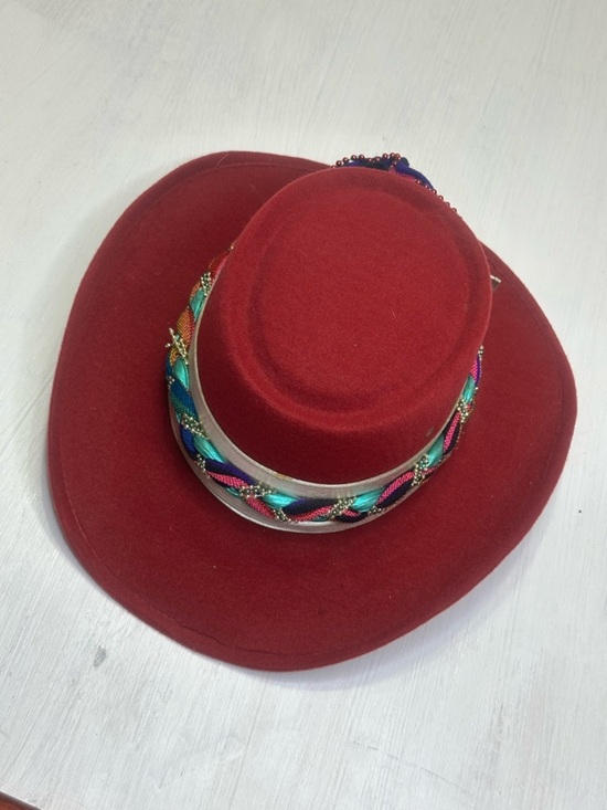 Vintage 90s ARLOP Red Western Hat – Fiesta / Southwestern Statement Piece main image 4